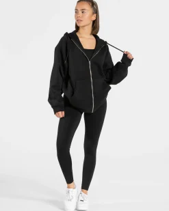 Sale Veste de sport Statement Oversized « noir » Femme Sweats À Capuche Et Vestes De Sport