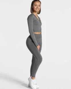 Sale Veste de sport Statement Zip « graphite » Femme Hauts À Manches Longues