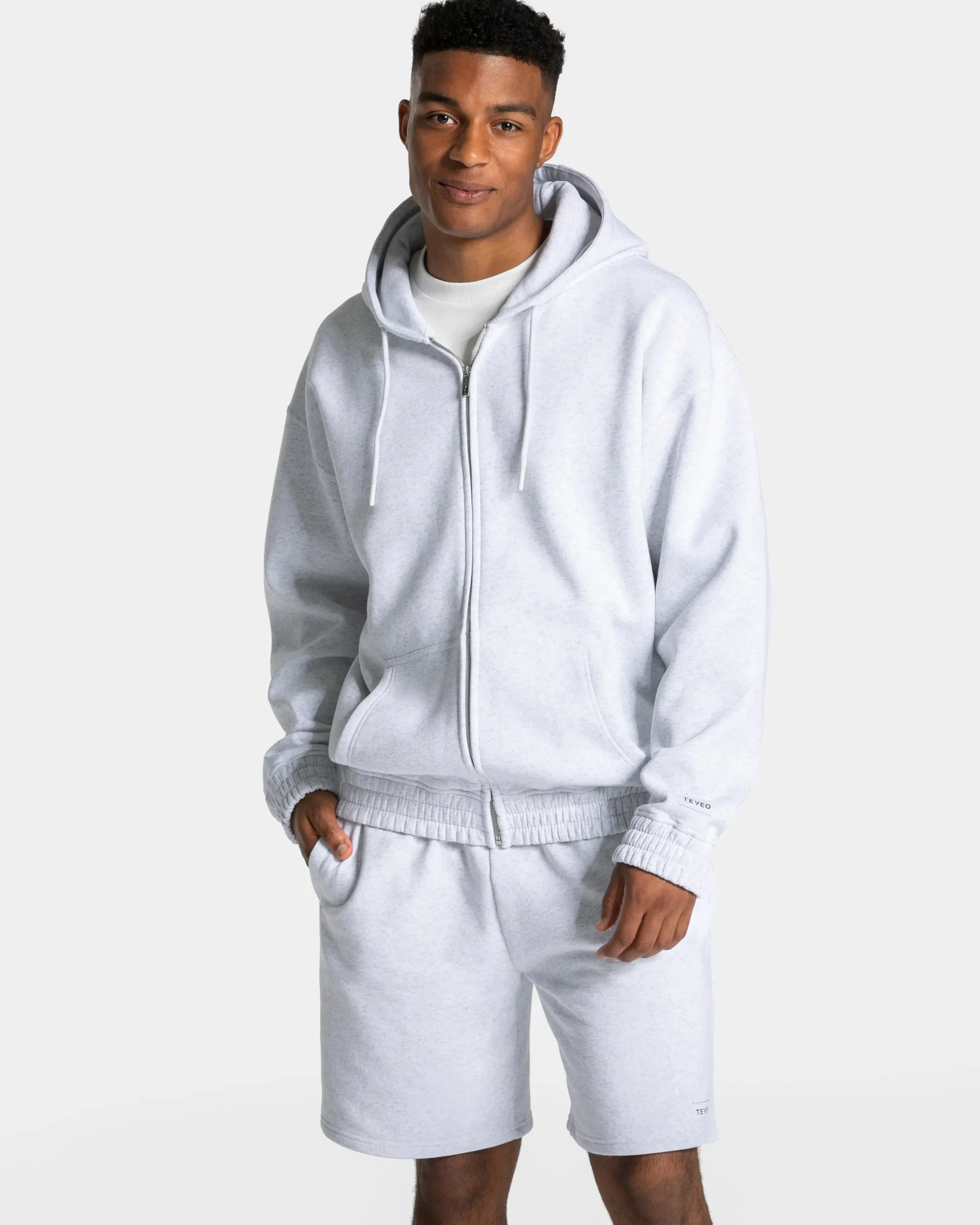 Fashion Veste de sport zippée oversize Anniversary « gris clair » Homme Sweats À Capuche Et Sweats Zippés