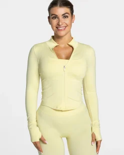 Sale Veste zippée Femme Shaping « jaune » Femme Hauts À Manches Longues