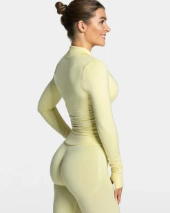 Sale Veste zippée Femme Shaping « jaune » Femme Hauts À Manches Longues
