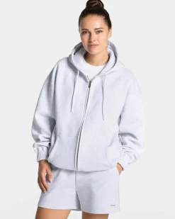 Hot Veste zippée oversize Anniversary pour femmes « gris clair » Femme Sweats À Capuche Et Vestes De Sport
